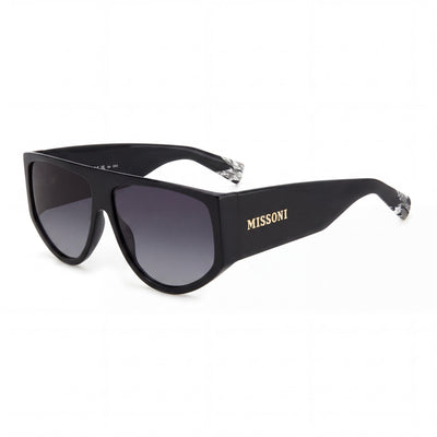 M Missoni Missoni Seasonal Women's Black Grey Acetate Square UV Protected Sunglasses 61mm