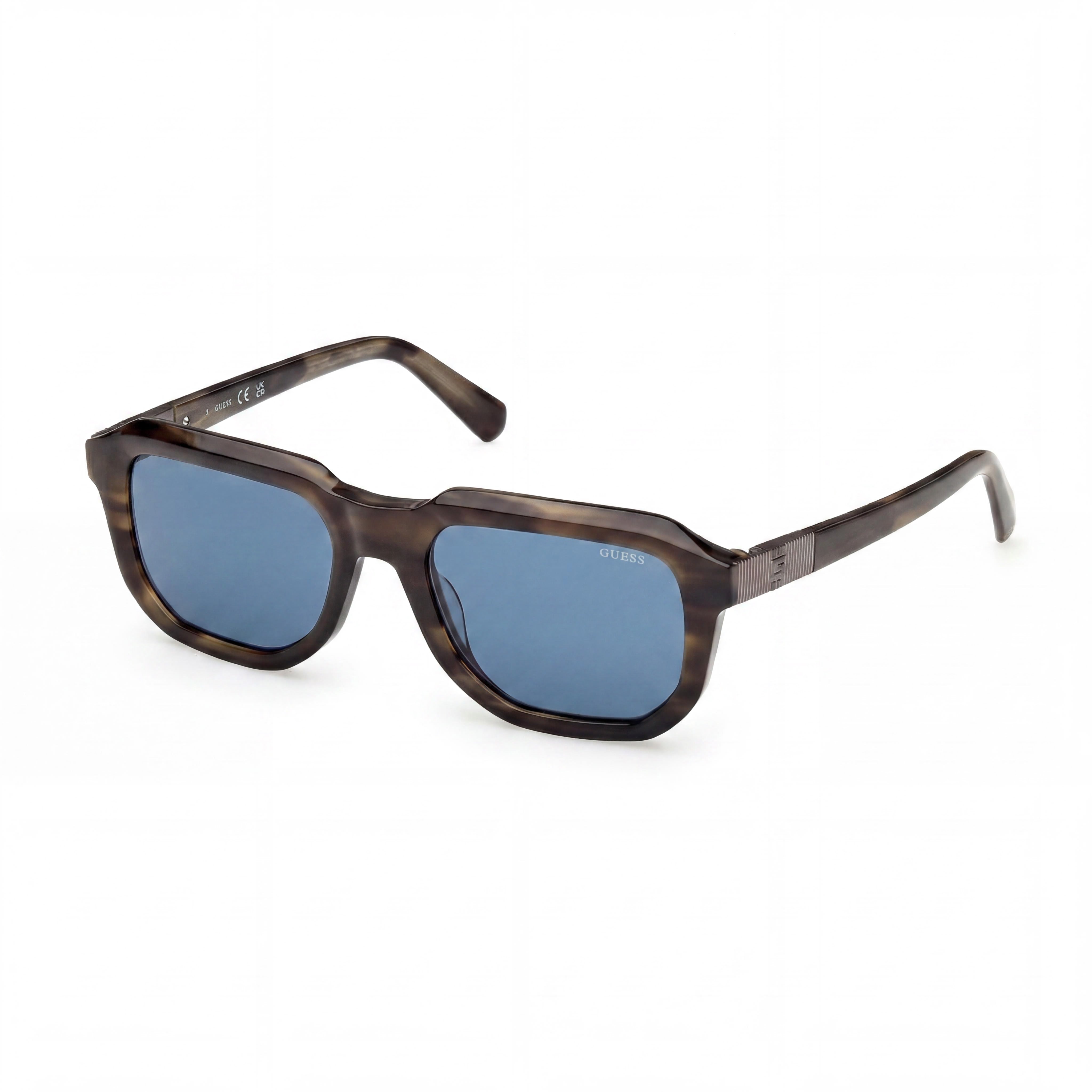 GUESS Gu00278 Gafas para hombre con montura de plástico en color verde oscuro con protección UV 400, lentes no polarizadas de 53 mm, Photo 1