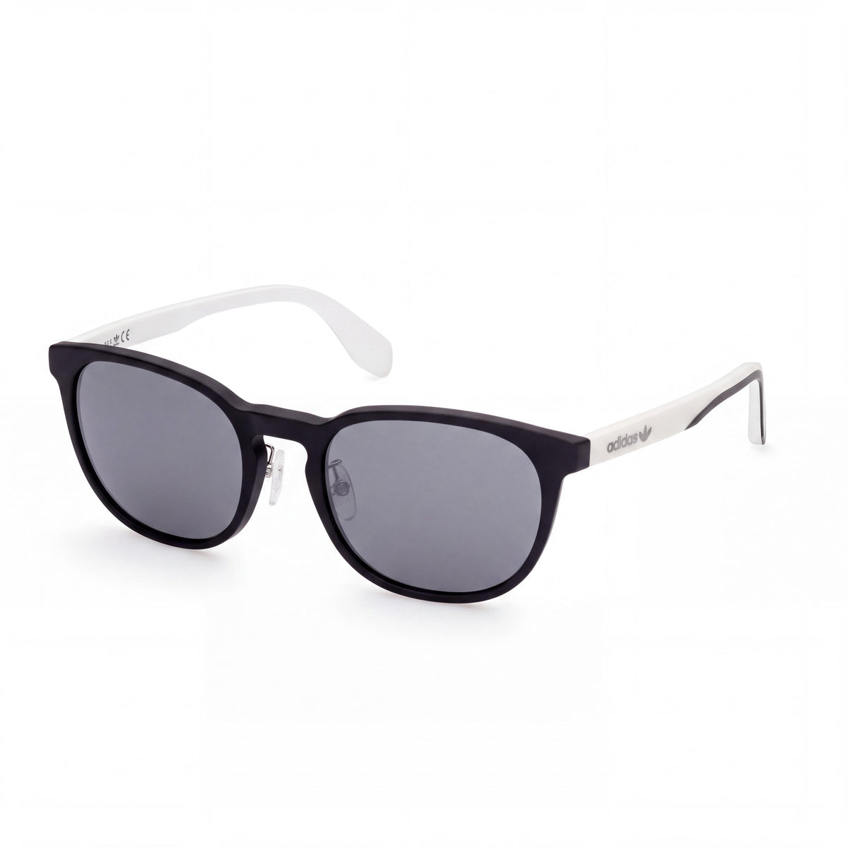 Gafas de Sol Redondas Negras Mate de Plástico No Polarizadas con Protección UV y Lentes Espejadas Color Ahumado para Hombre adidas Originals Or0042-h 40mm, Photo 1