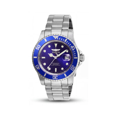 Invicta Pro Diver 26971 Men's 40mm Stainless Steel Case Blue Dial Quartz Screw-Down Crown Bracelet Watch