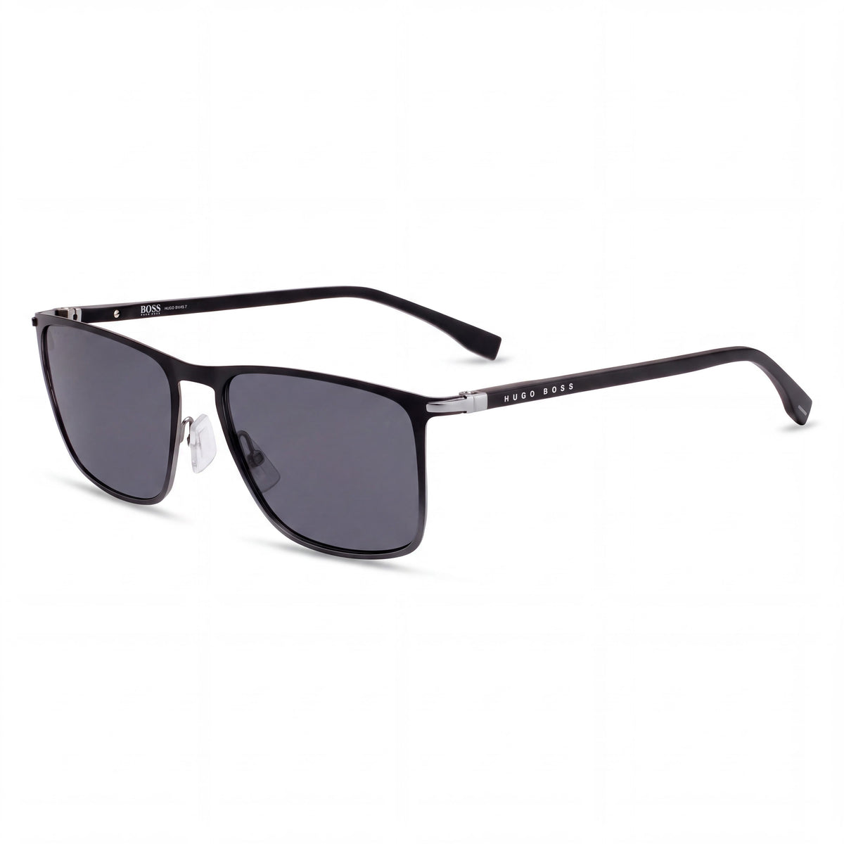 BOSS Boss 1004/S/IT Men's Matte Black, Black Gray Stainless Steel Non-Polarized Sunglasses with Matte Black Grey Lens, UV Protection 56mm, Photo 1