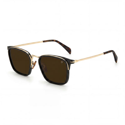 David Beckham Db 7065/F/S Men's Gold Black Dark Brown Acetate Frame Gold Black Non-Polarized 100% UV Sunglasses 56mm