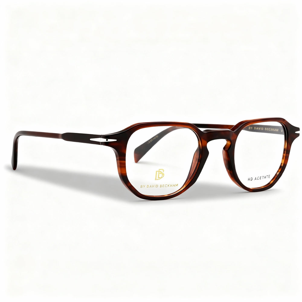 Monturas ópticas informales David Beckham DB 1140 para hombre - Acetato ligero color cuerno marrón 47-22-145
