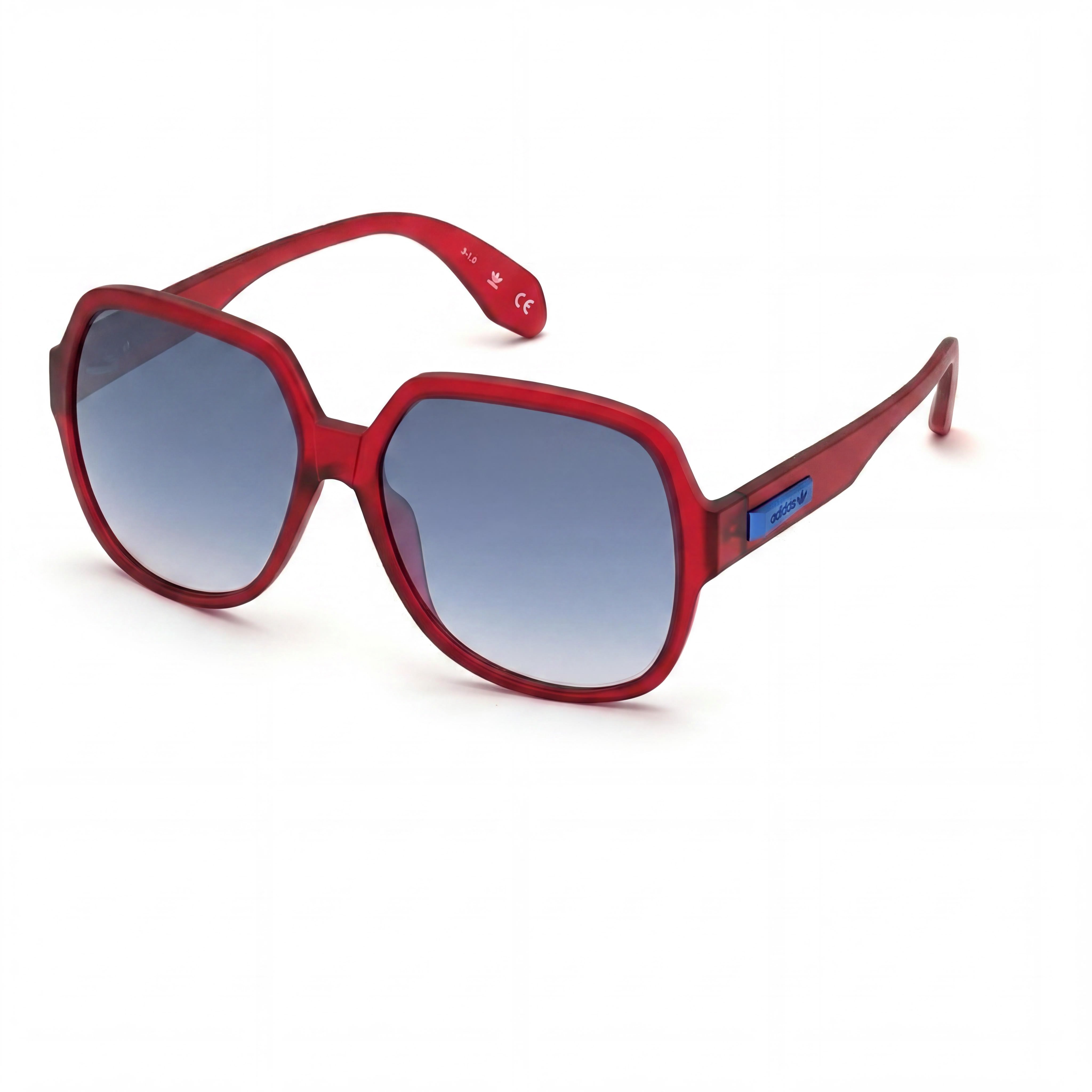 Adidas Originals Contemporaneo Gafas de Sol para Mujer, Acetato Rojo Transparente, Degradado Azul, Protección UV, Sin Polarizar, 57mm, Photo 1