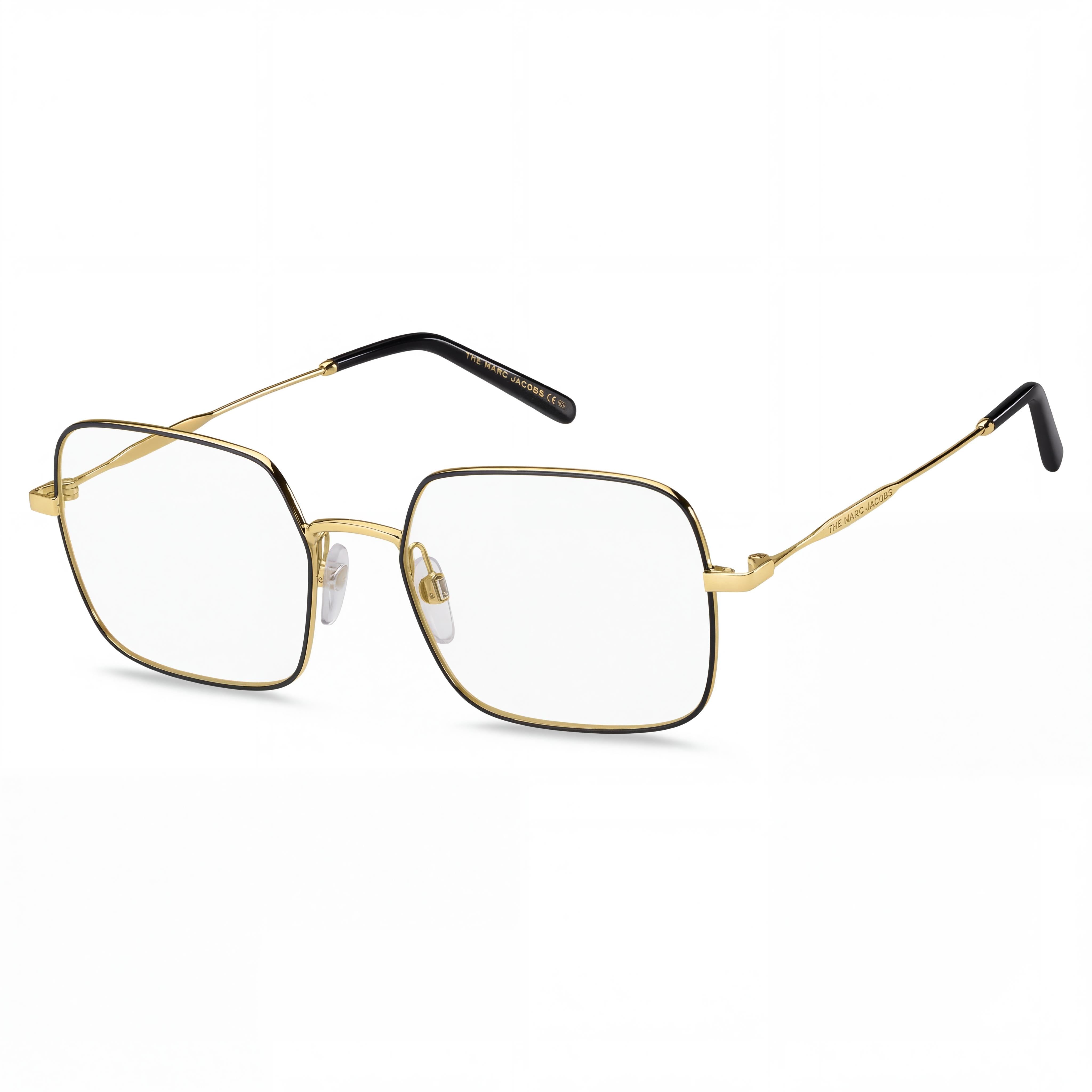 Marc Jacobs Marc 507 Gafas Ópticas Metálicas Doradas y Negras para Mujer con Lentes de Demostración Transparentes, Aptas para Receta 54 mm, Photo 1