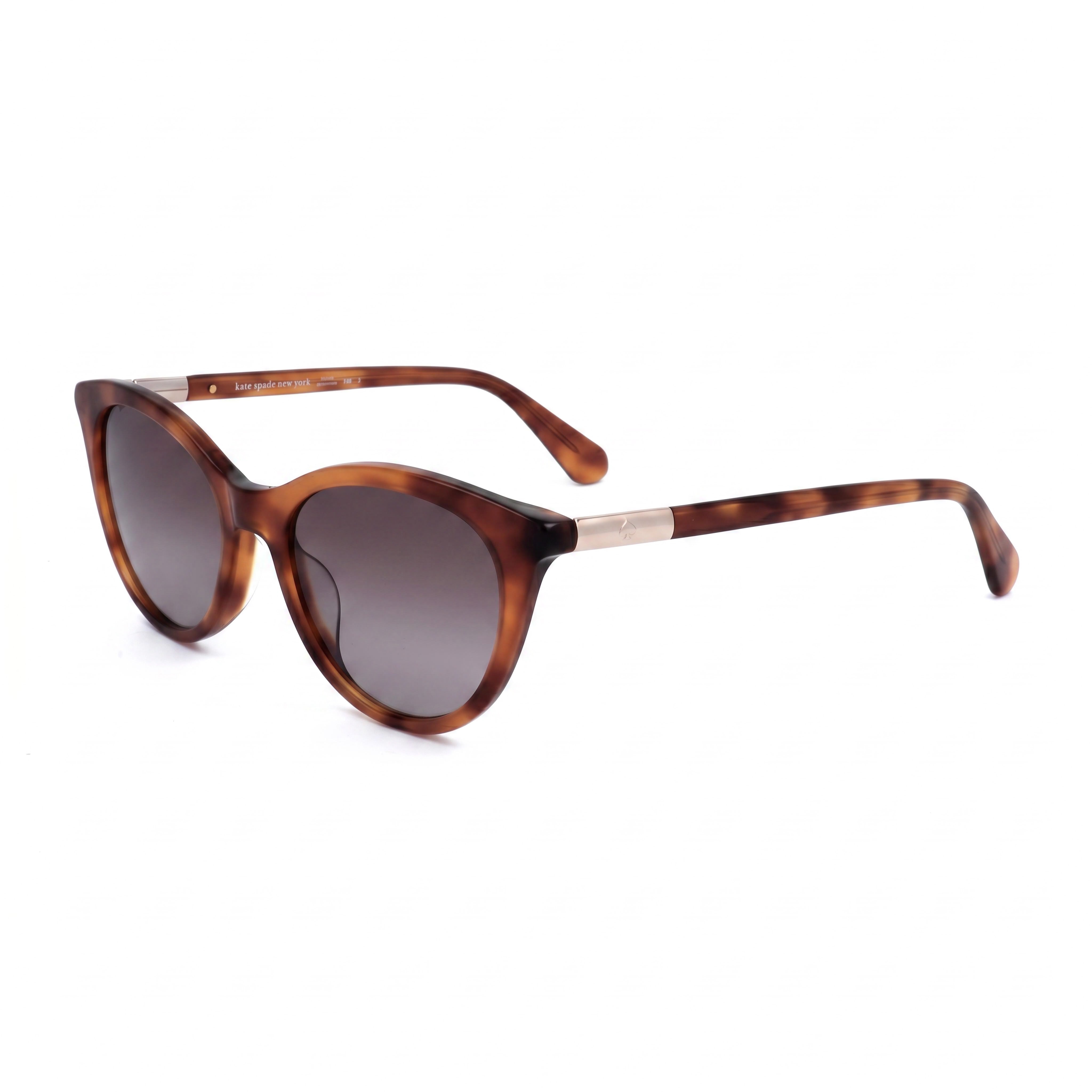 Gafas de sol Kate Spade New York Janalynn/S para mujer, estilo ojo de gato de acetato Havana, 51 mm, lentes marrones degradadas, Photo 1