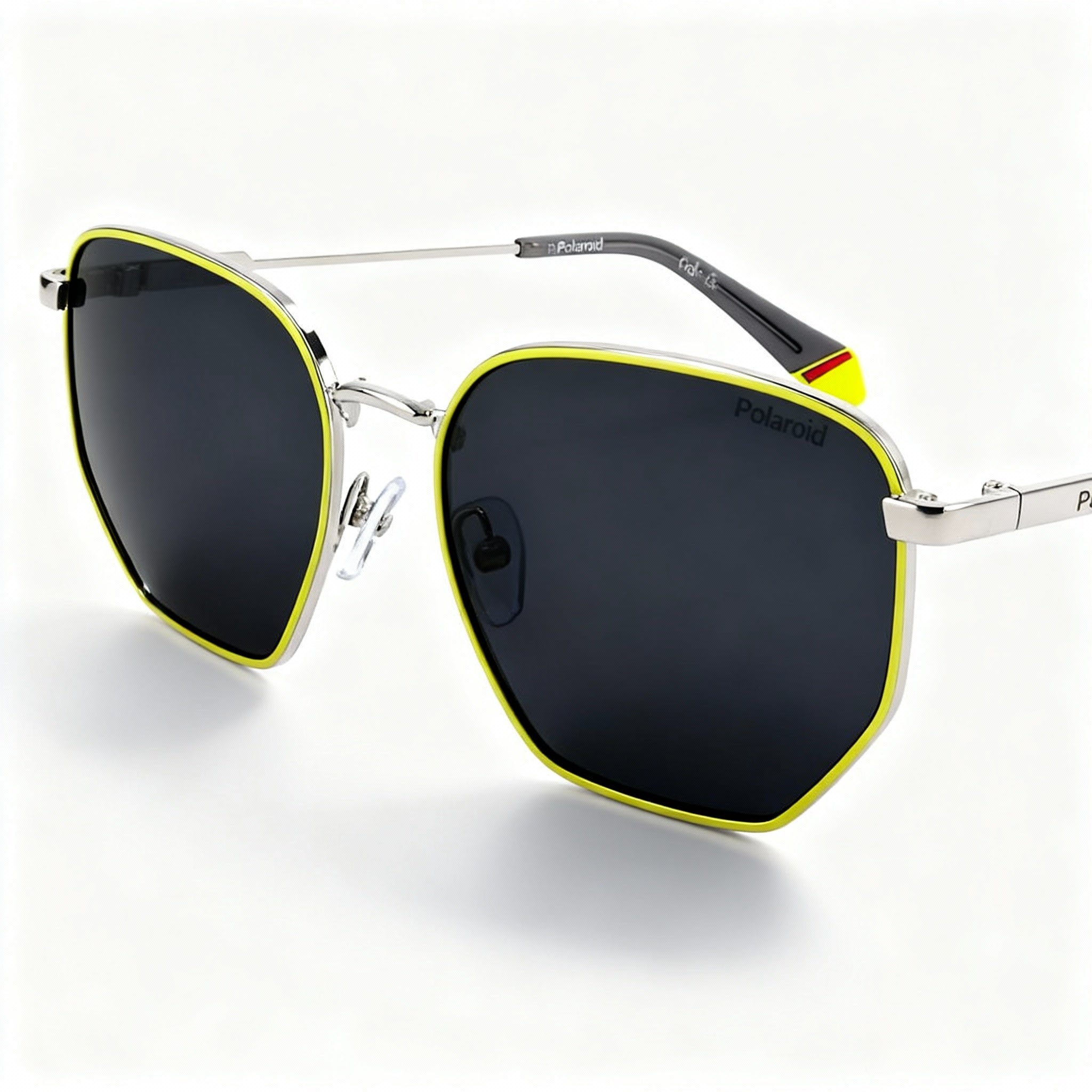 Polaroid Pld 6214/S/X Casual Unisex Palladium Yellow Steel Grey Polarized Sunglasses 56-17-145