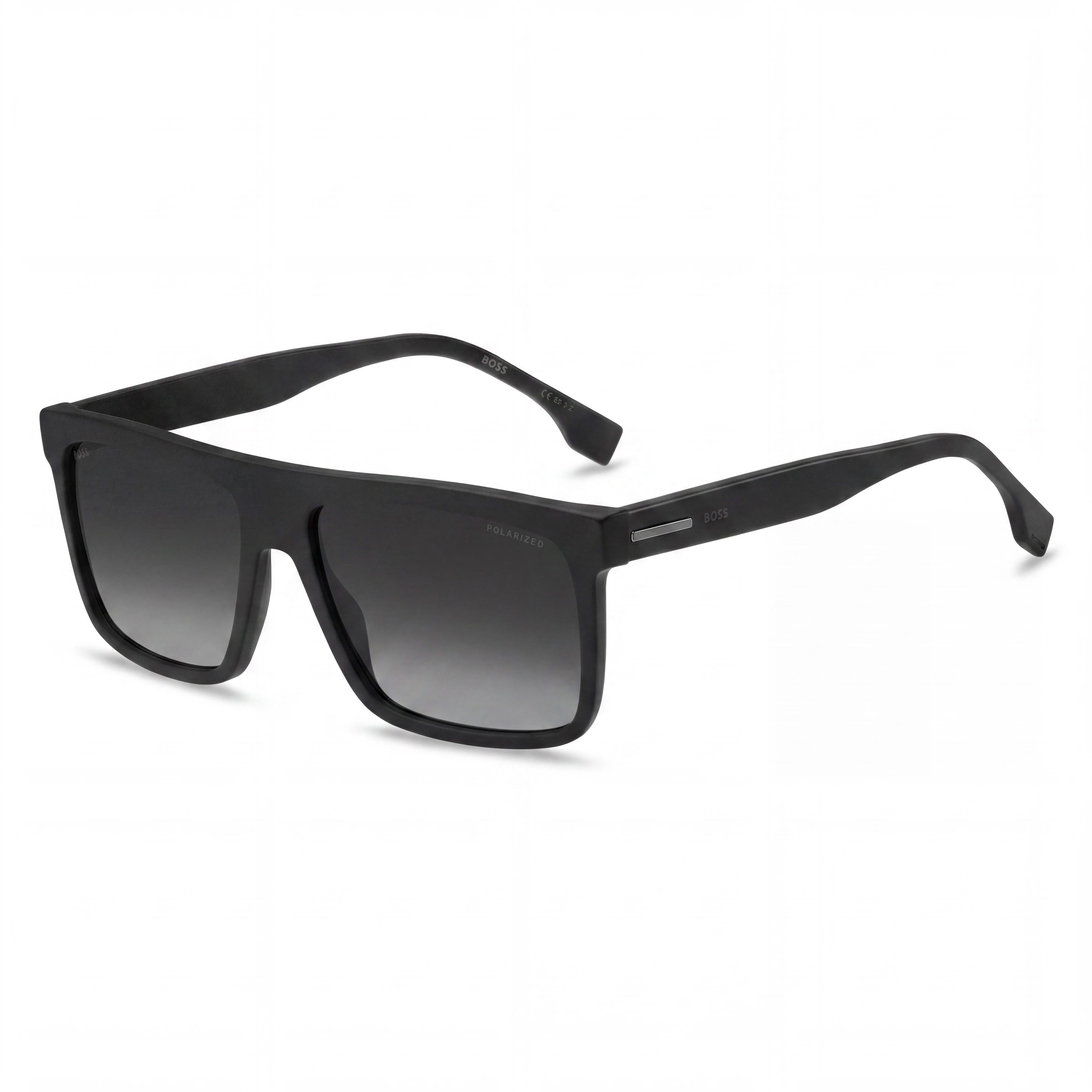 Hugo Boss BOSS 1440/S Gafas de sol clásicas para hombre, de plástico negro mate con lentes grises degradadas no polarizadas y protección UV 100%, 59 mm, Photo 1