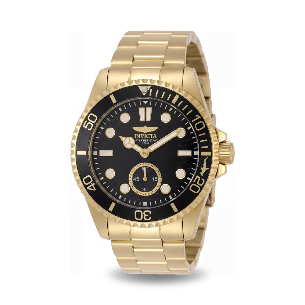 Reloj de cuarzo Invicta Pro Diver 49429 para hombre, de 43 mm, de acero inoxidable y esfera negra.