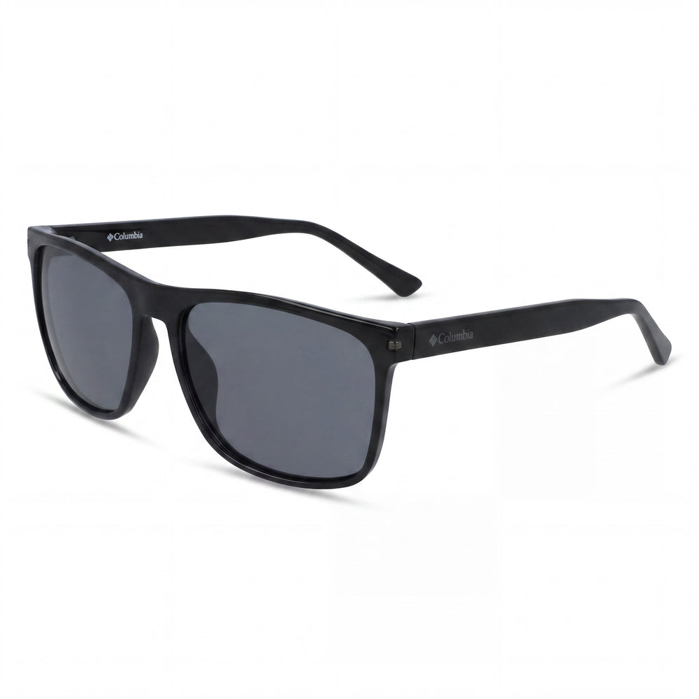 Columbia C550SP BOULDER RIDGE Unisex Plastic Black Smoke Frame Smoke Lens Polarized 100% UV Protection Sunglasses 57mm