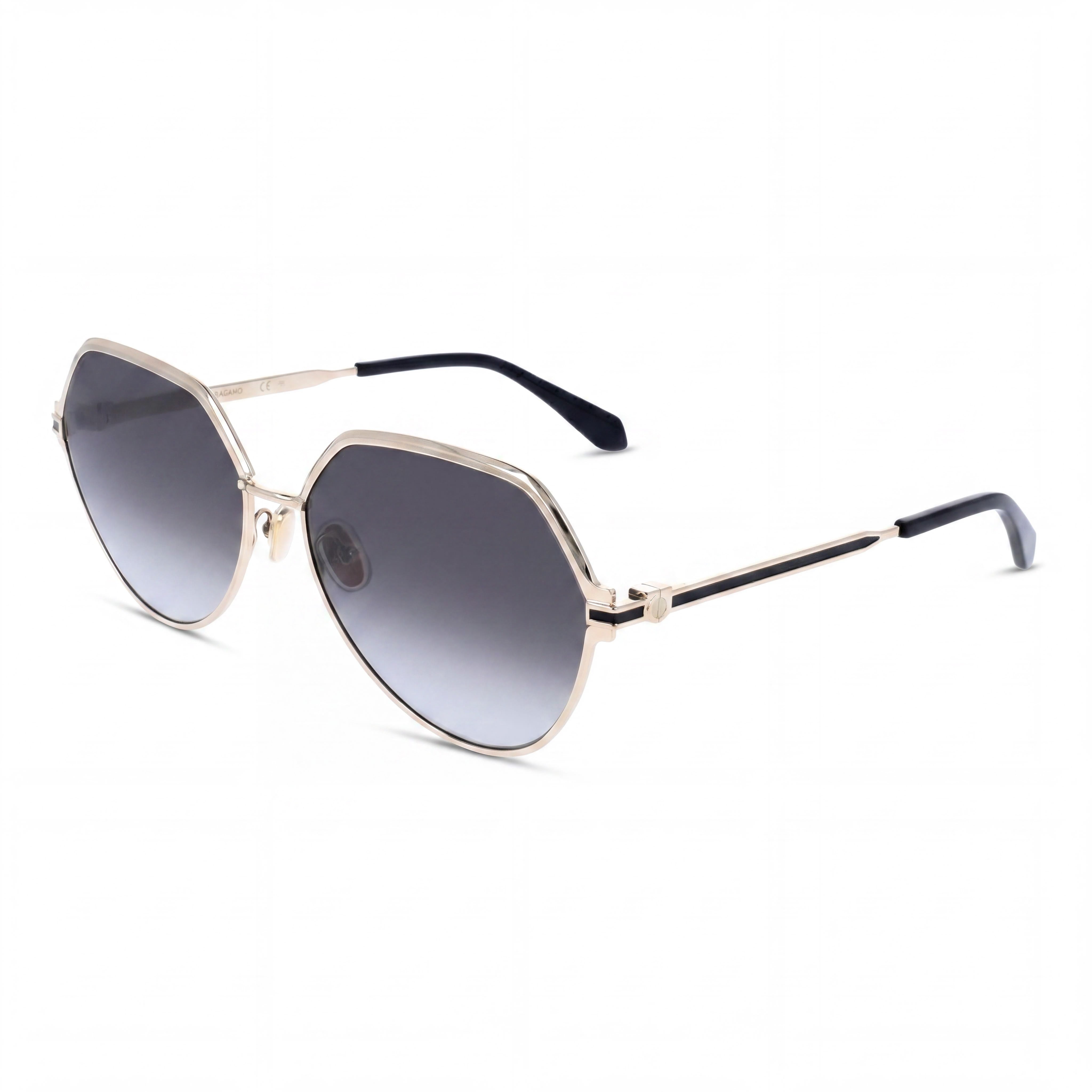 Gafas Ferragamo Sf325s para Mujer Acetato Dorado Gris 62mm, Photo 1
