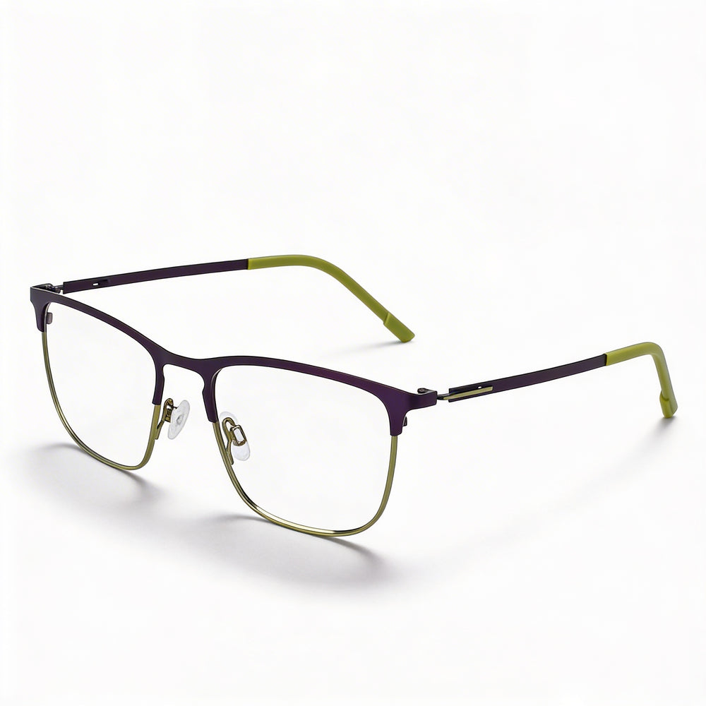 Lentes Flexon E1148 Unisex con montura de acetato en color azul marino mate y oliva, ancho de lente 53
