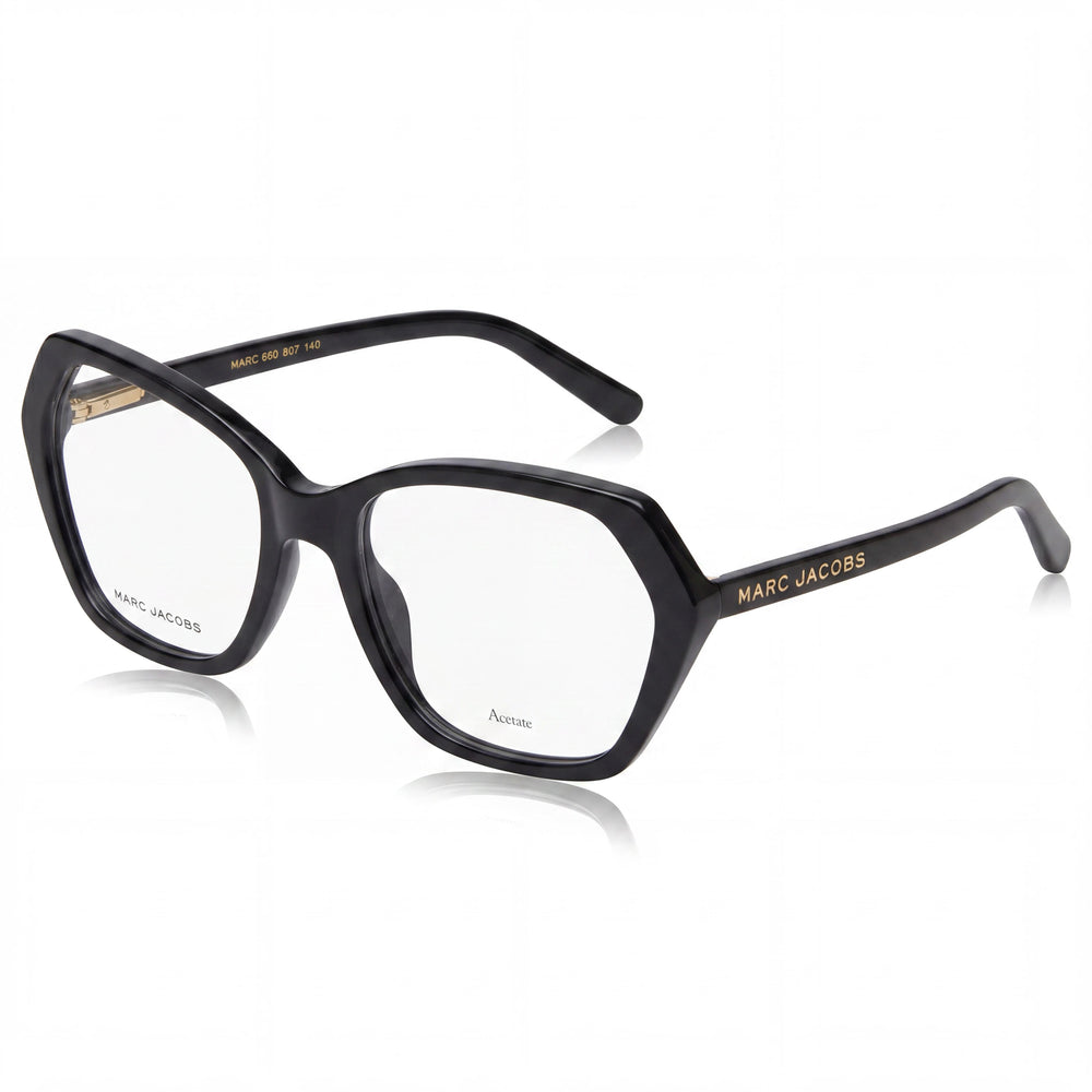 Marc Jacobs MARC 660 Women's Black Square Full Rim Acetate Optical Eyeglasses 54mm Lens, 140mm Temple