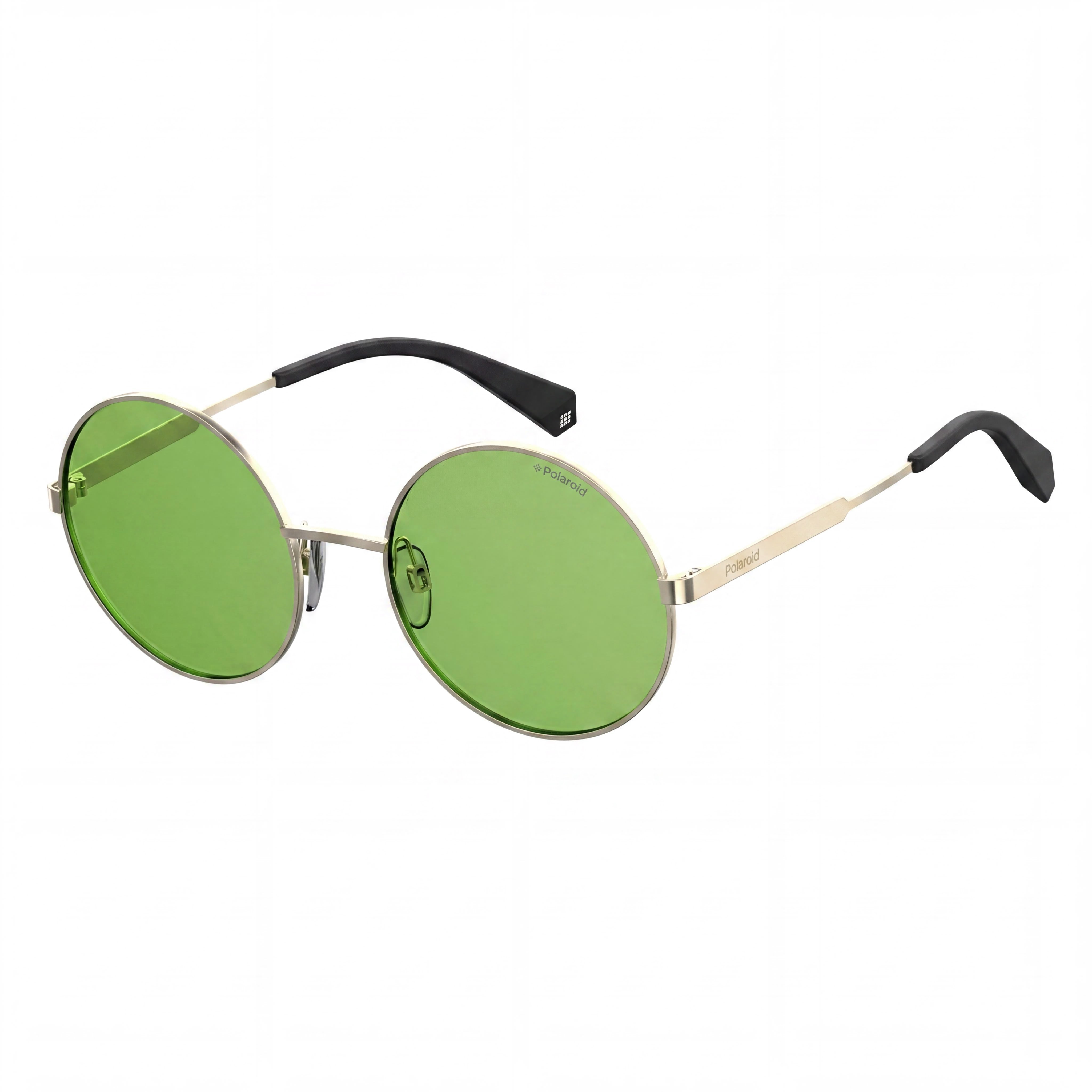 Polaroid Sunglasses Pld 4052/S Unisex Silver & Black Metal Frame Green Polarized Lenses 55mm Sunglasses, Photo 1
