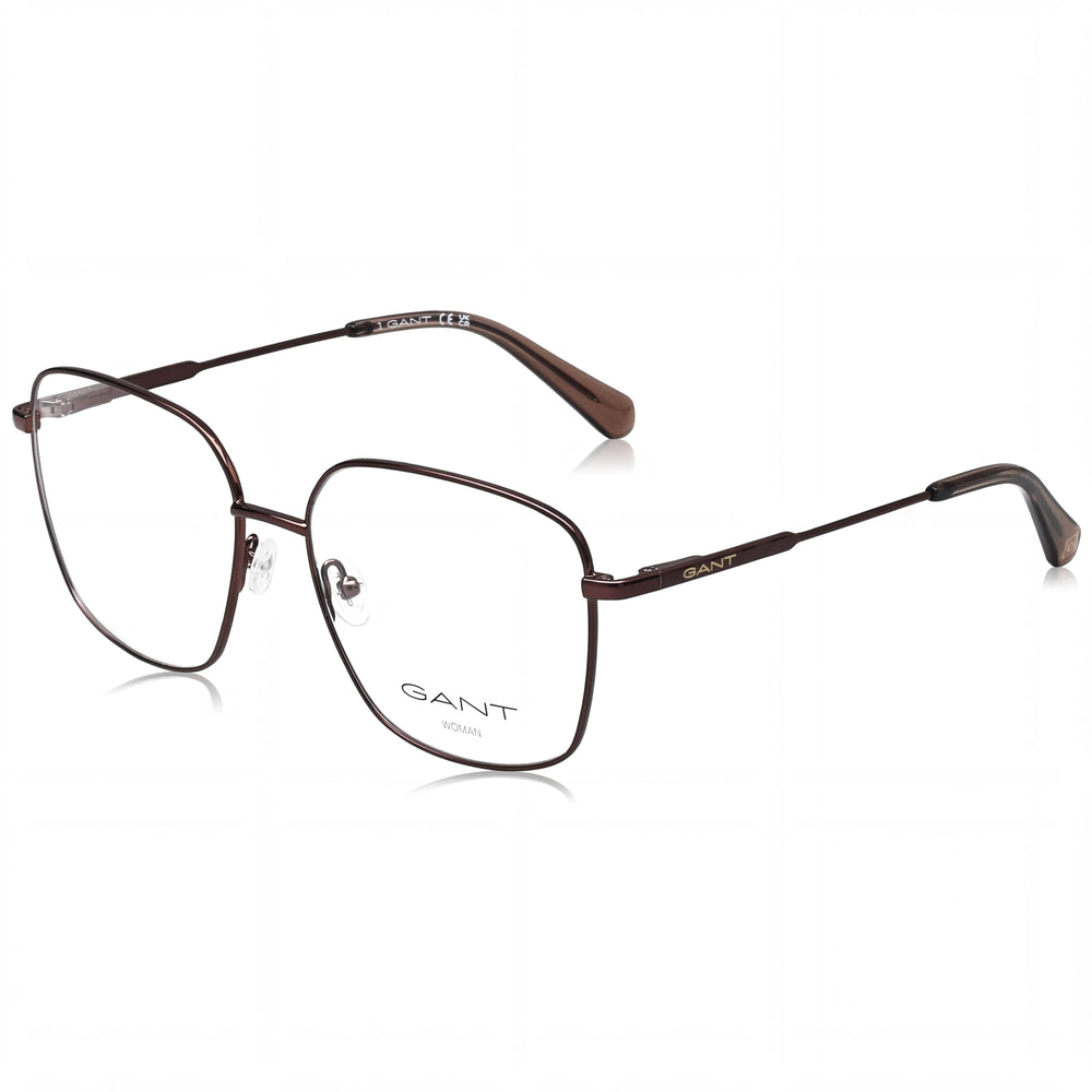 Gant Ga4145 Gafas de Metal para Mujer 56 mm - Bronce Oscuro / Marrón Oscuro, Lentes Transparentes sin Aumento
