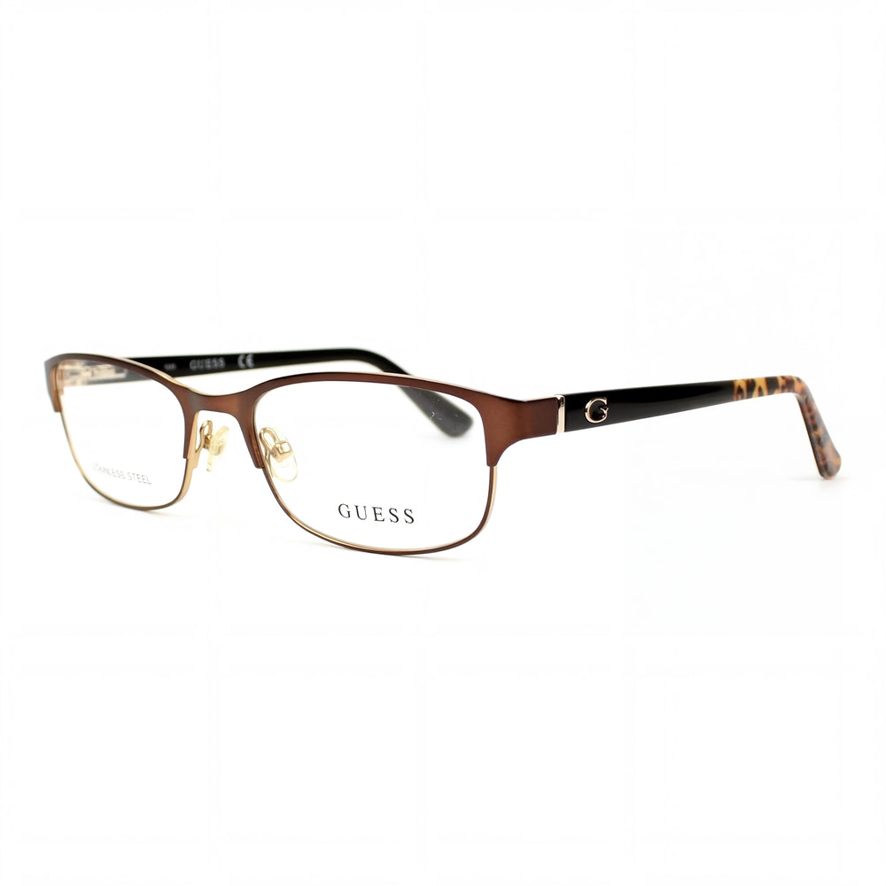 Guess Gu2614 Unisex Plastic Frame Eyeglasses Matte Dark Brown 52mm