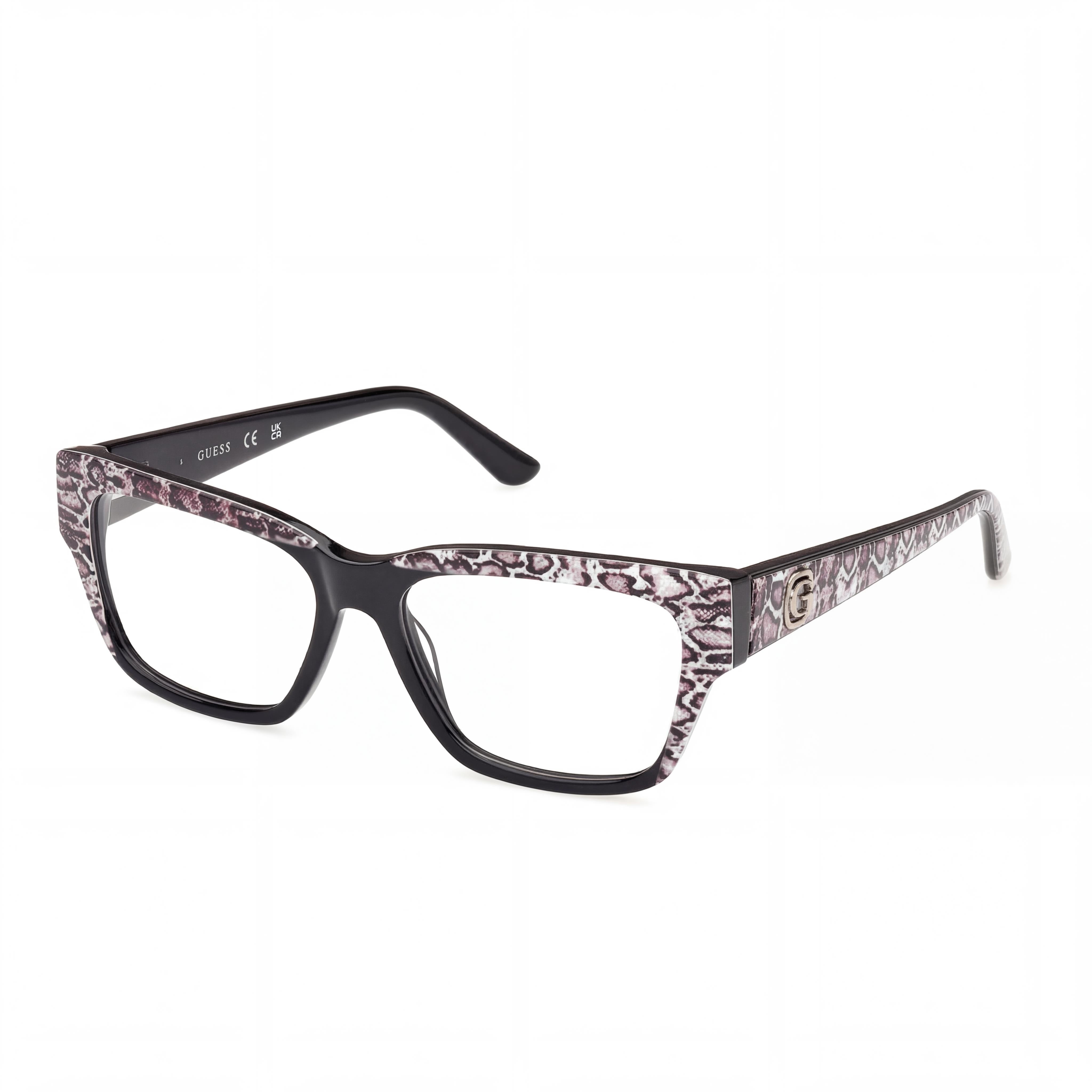 Marcolin Gu50126 Women's Ophthalmic Plastic Non- Eyeglasses Shiny Black Animal Monocolor 53mm, Photo 1
