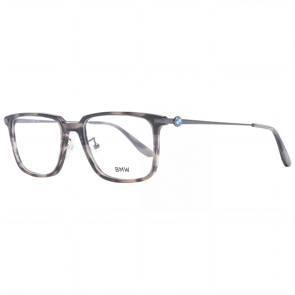 Gafas BMW de montura completa de plástico gris informal para hombre con lentes de plástico transparente de 54 mm