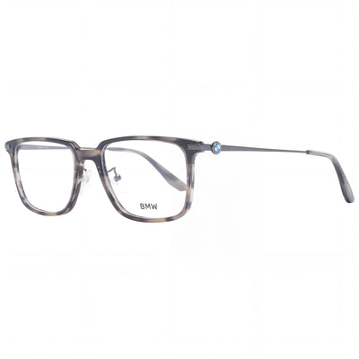 Gafas BMW de montura completa de plástico gris informal para hombre con lentes de plástico transparente de 54 mm