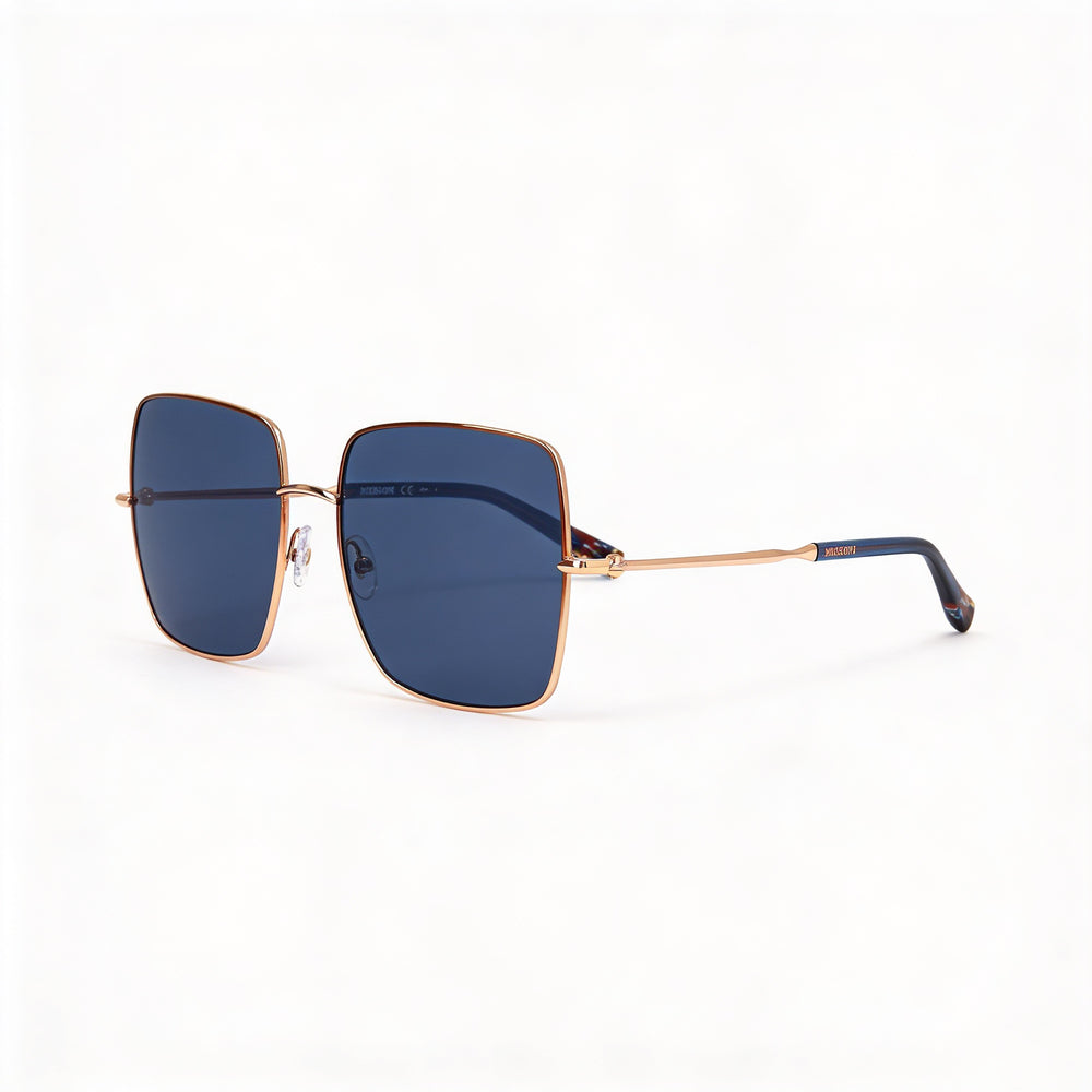 Gafas unisex Missoni Classic de acero inoxidable con montura completa y protección UV, color dorado ladrillo 58-17-140
