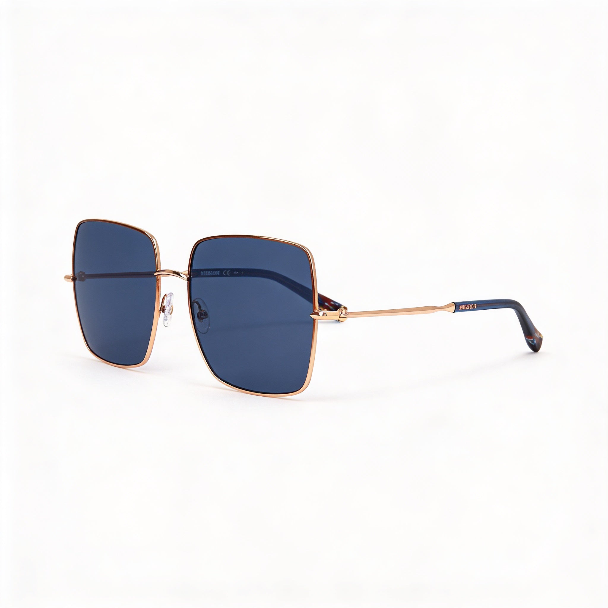 Gafas unisex Missoni Classic de acero inoxidable con montura completa y protección UV, color dorado ladrillo 58-17-140, Photo 1