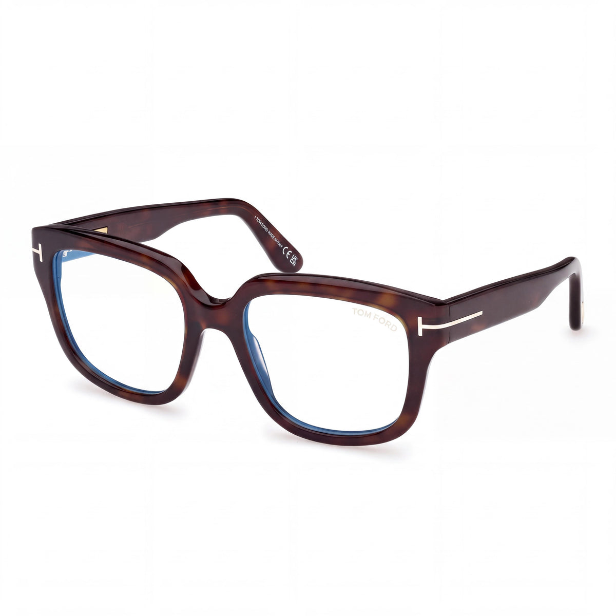 Montura de plástico Marcolin Classic unisex color Dark Havana con filtro azul y lentes negras no polarizadas de 54 mm, Photo 1
