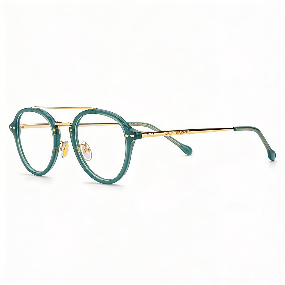 Isabel Marant Gafas de sol modernas para mujer de poliamida doradas verdes 49 mm