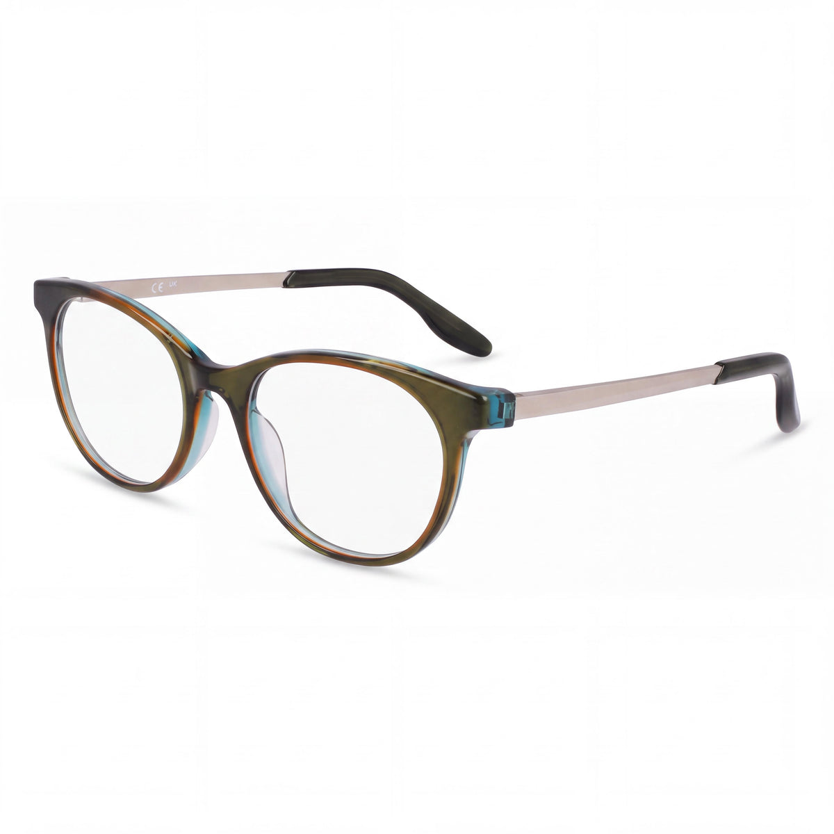 Nike 7173 Unisex Metal Frame Classic Style Polarized Sunglasses with Olive Blue Laminates Lenses 51 mm Lens Width, Photo 1