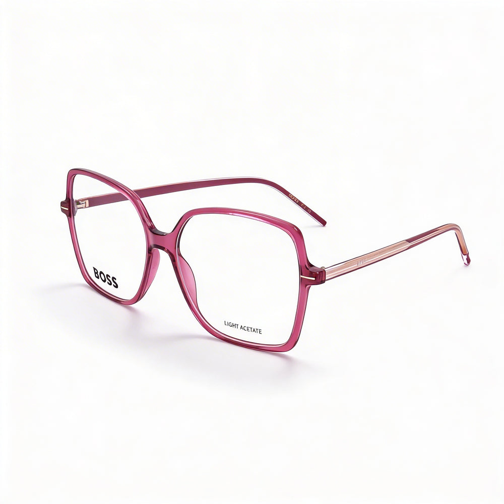 Gafas Hugo Boss Casual para mujer con montura de acetato ligero y lentes transparentes no polarizadas 55-15-140 mm