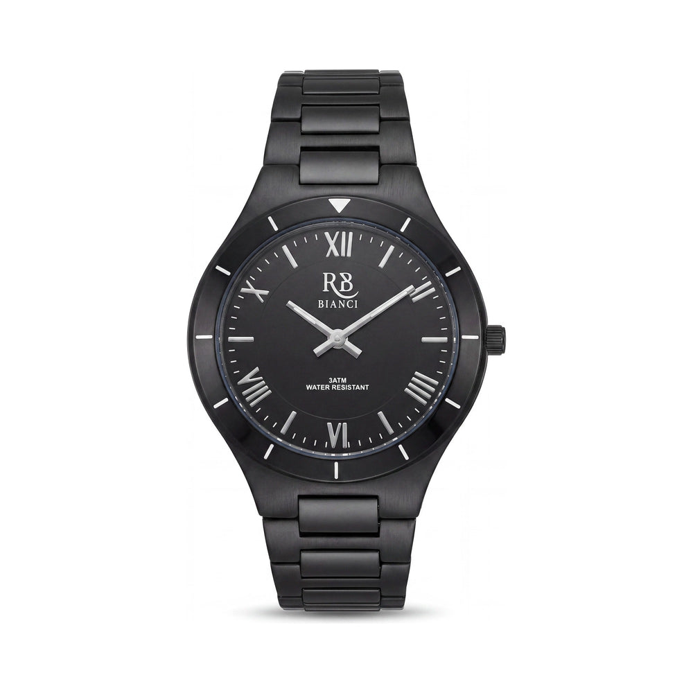 Reloj Roberto Bianci RB0410 de cuarzo para mujer, de acero inoxidable, con esfera negra, que brilla en la oscuridad y se ilumina