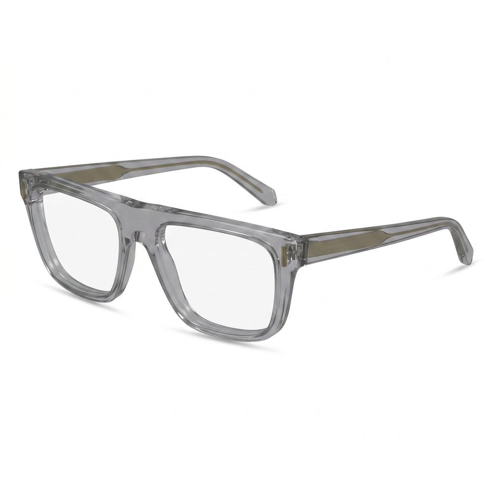 Gafas de acetato Salvatore Ferragamo SF2997 para hombre, color gris cristal claro, 55 mm