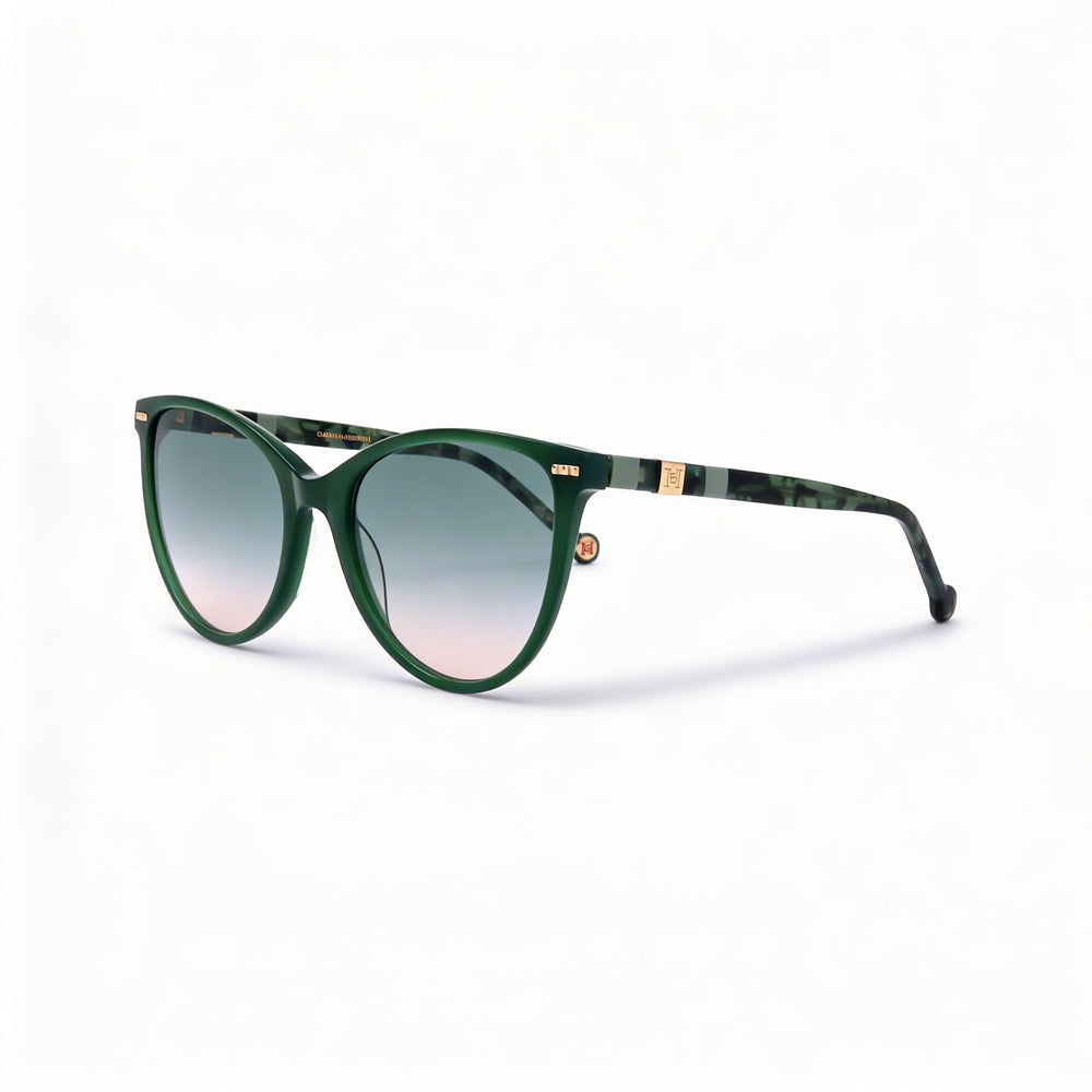 Carolina Herrera Modern Her 0107/S Women's Acetate Green Havana Grey Brown Doubleshade Non-Polarized UV Protection Sunglasses 57mm