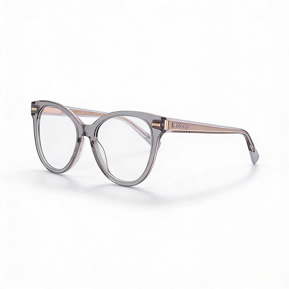 Gafas Missoni Modern de acetato para mujer, con montura y lentes en gris beige, ancho de lente de 50 mm