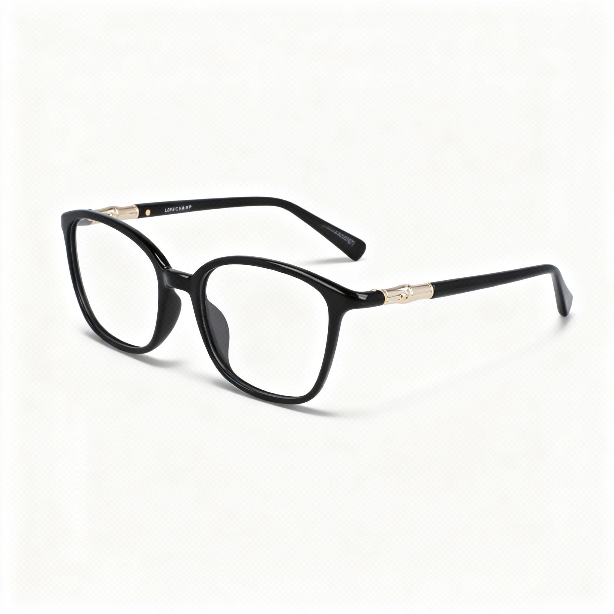 Longchamp LO2706 Women's Modern Square Full-Rim Black Plastic Frame Optical Eyeglasses, Size 52-16-140