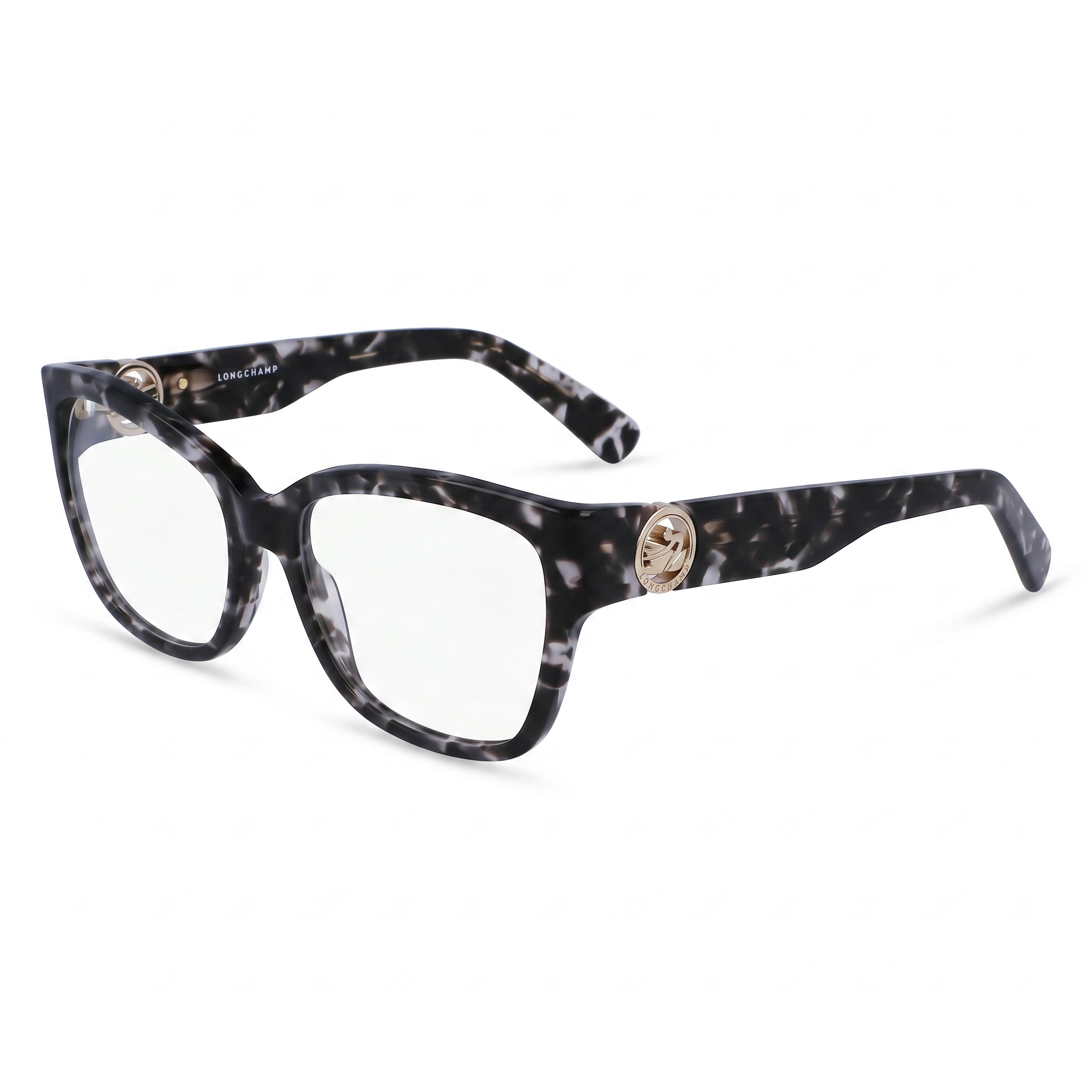 Gafas de sol Longchamp Modern LO2712 para mujer, montura cuadrada de acero aleado, montura completa, color gris habana 53-17-140, Photo 1