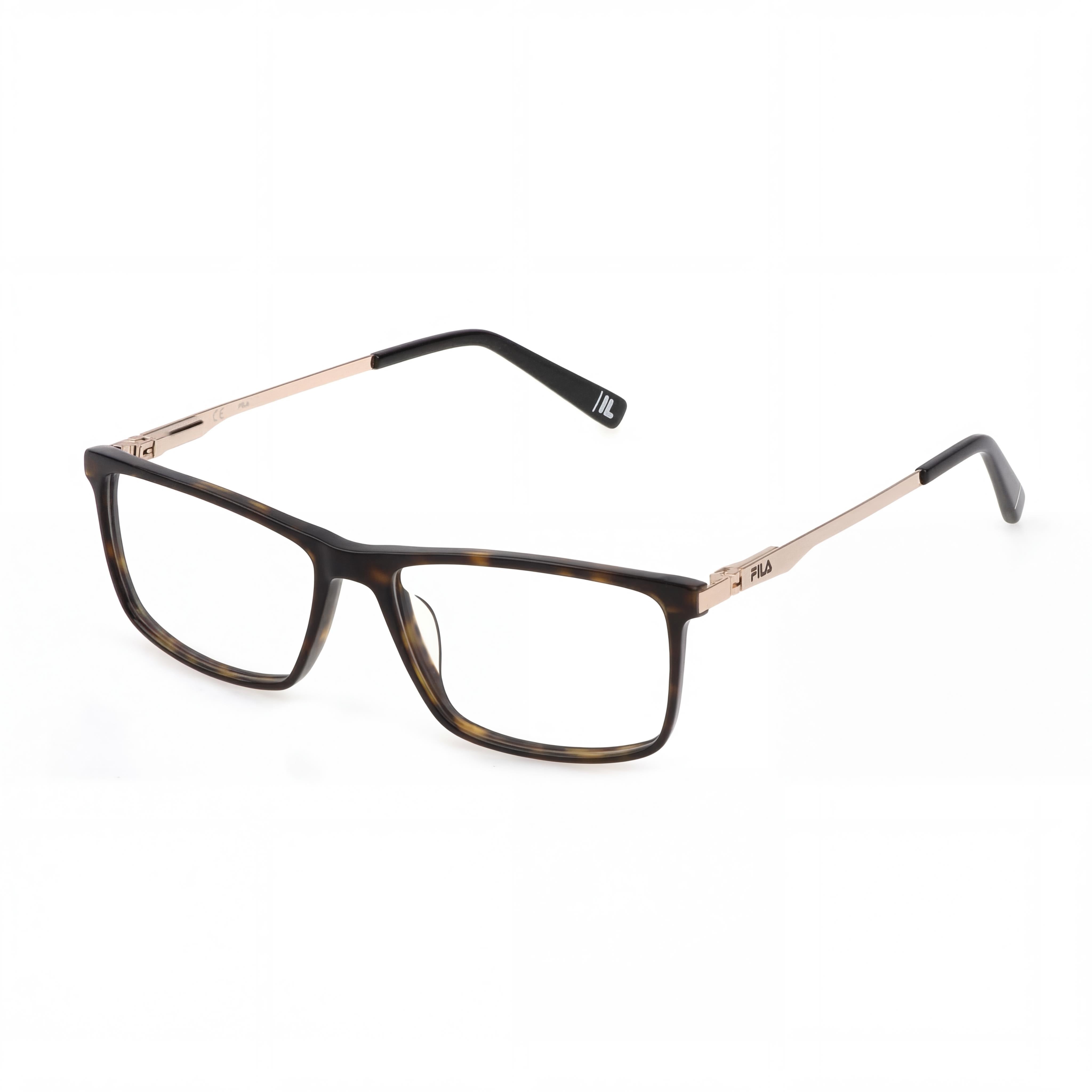 Gafas Unisex Fila Classic de Montura Combinada de Acetato Oscuro Havana y Metal, Ancho de Lente 54mm, Photo 1