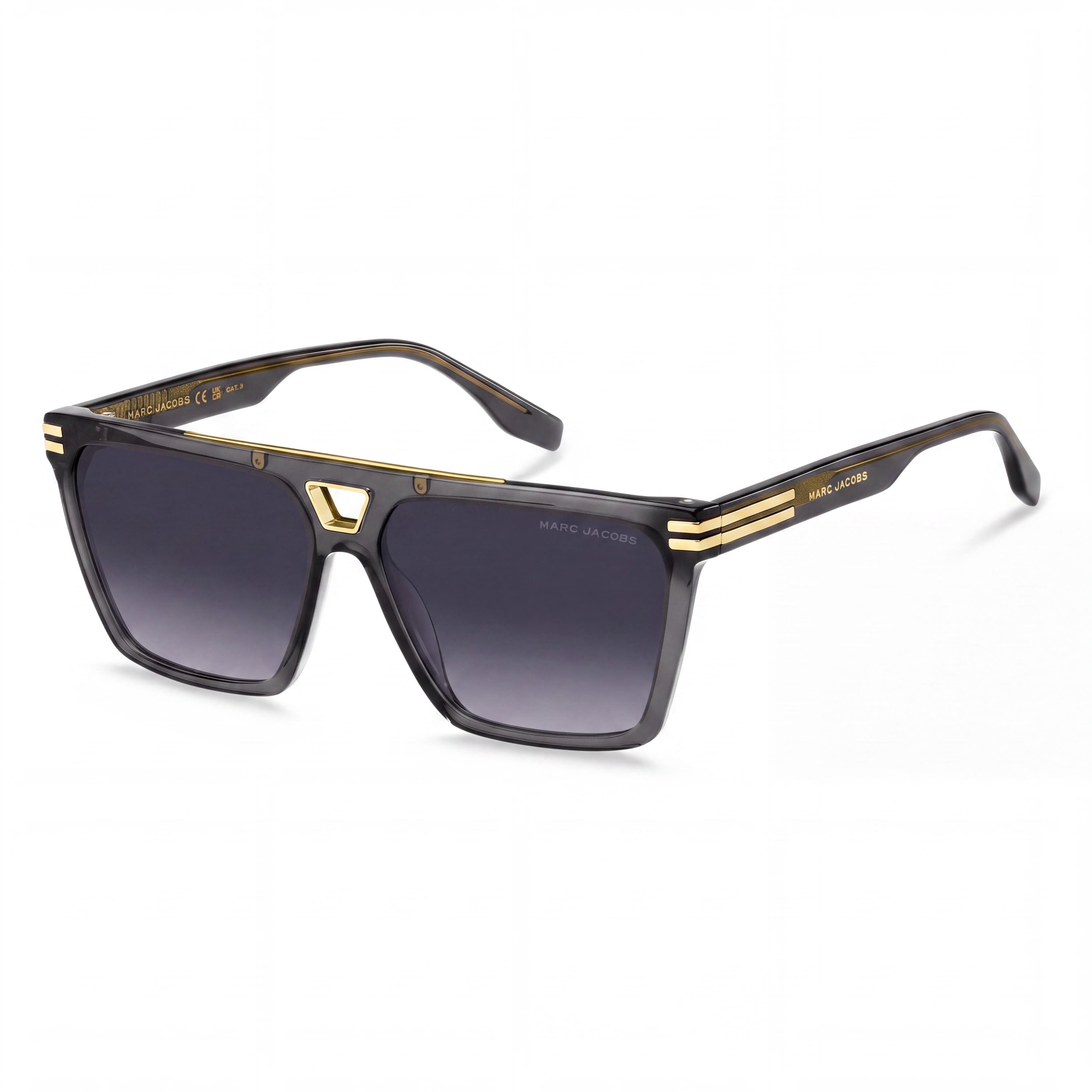 Marc Jacobs Casual Men's Grey Acetate Frame Dark Grey Heather Lens UV Protection Sunglasses 58mm Lens Width, Photo 1