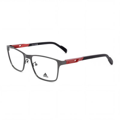 Adidas Sp5021 Men's Eyewear with Shiny Gunmetal Metal Frame and Clear Lenses, Size 54-18-140