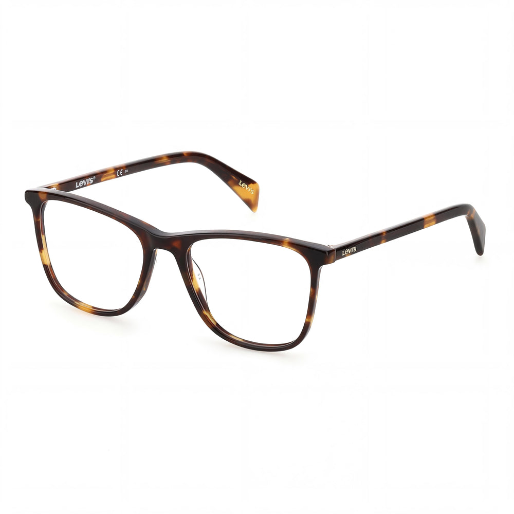Levi's Lv 1003 Unisex Square Eco Pmma Eyeglasses Havana 52-17-145