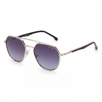Carrera 303/s Modern Unisex Stainless Steel Sunglasses, Gold Striped Black, UV Protection, 53mm