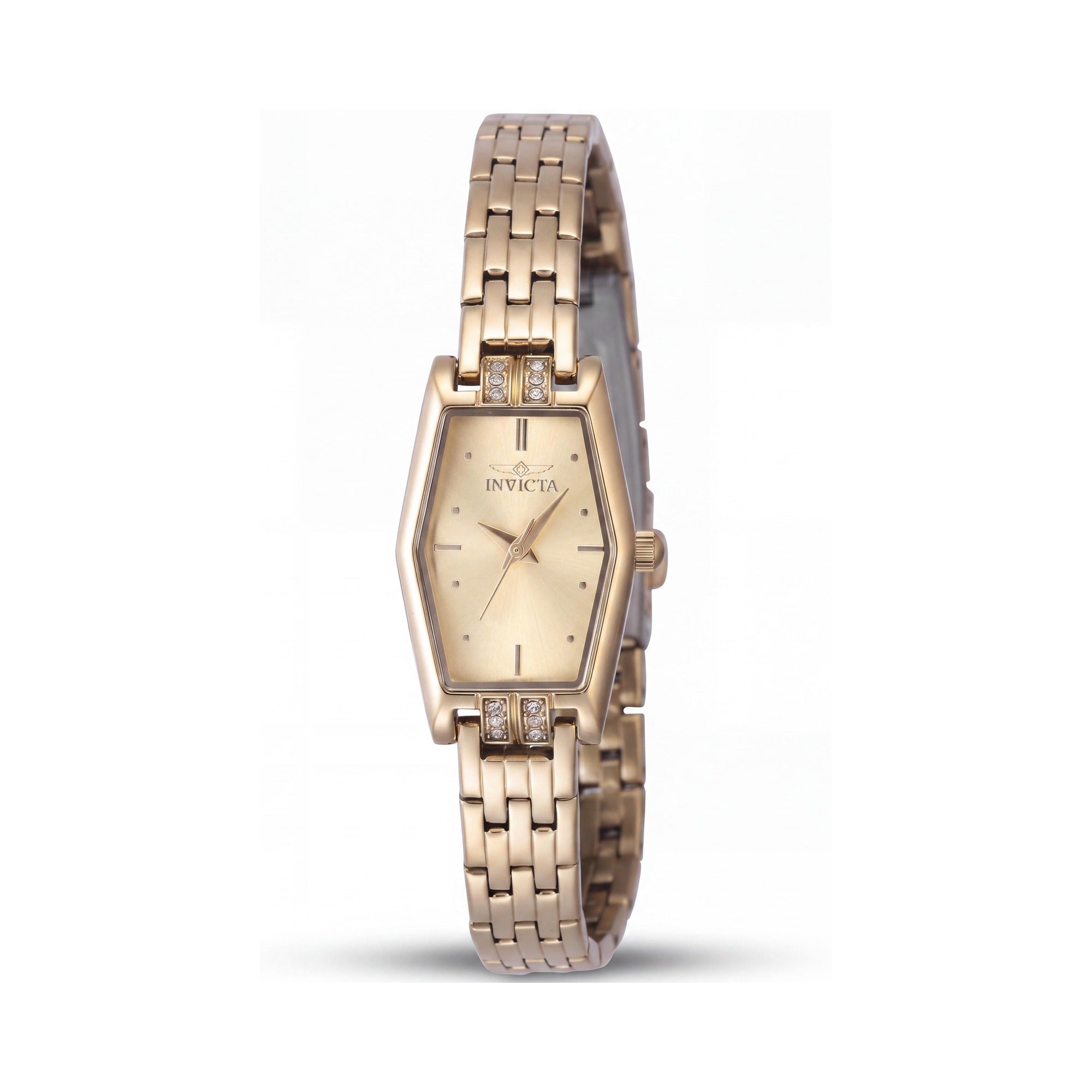 Invicta Angel 48131 Reloj de cuarzo para mujer con pulsera de acero inoxidable dorada de 20 mm, Photo 1