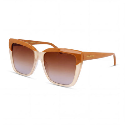 Salvatore Ferragamo Women's Sf1102s Acetate Frame Caramel Non-Polarized UV Protection 400 Sunglasses 58mm