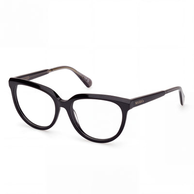 Max & Co. MO5125 Style Women's Optical Eyeglasses featuring a Black Acetate Frame, Lens Width 53mm