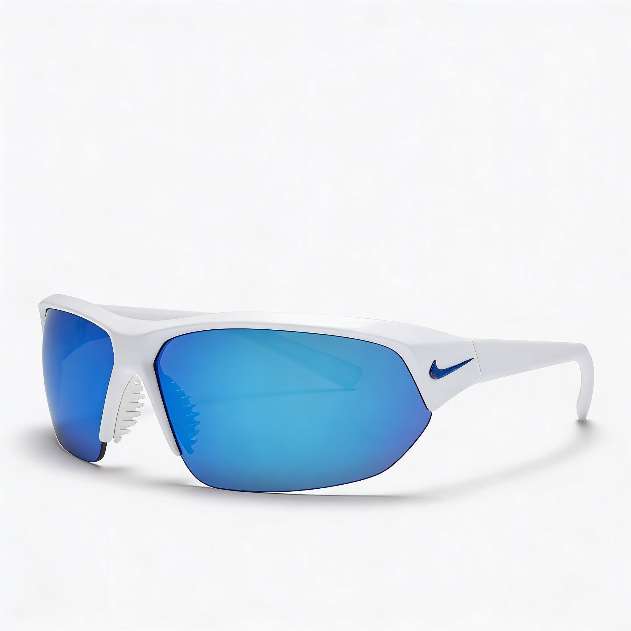 Gafas de sol Nike Baseball unisex de plástico gris rectangulares, con lentes de espejo azul no polarizadas y protección UV., Photo 1