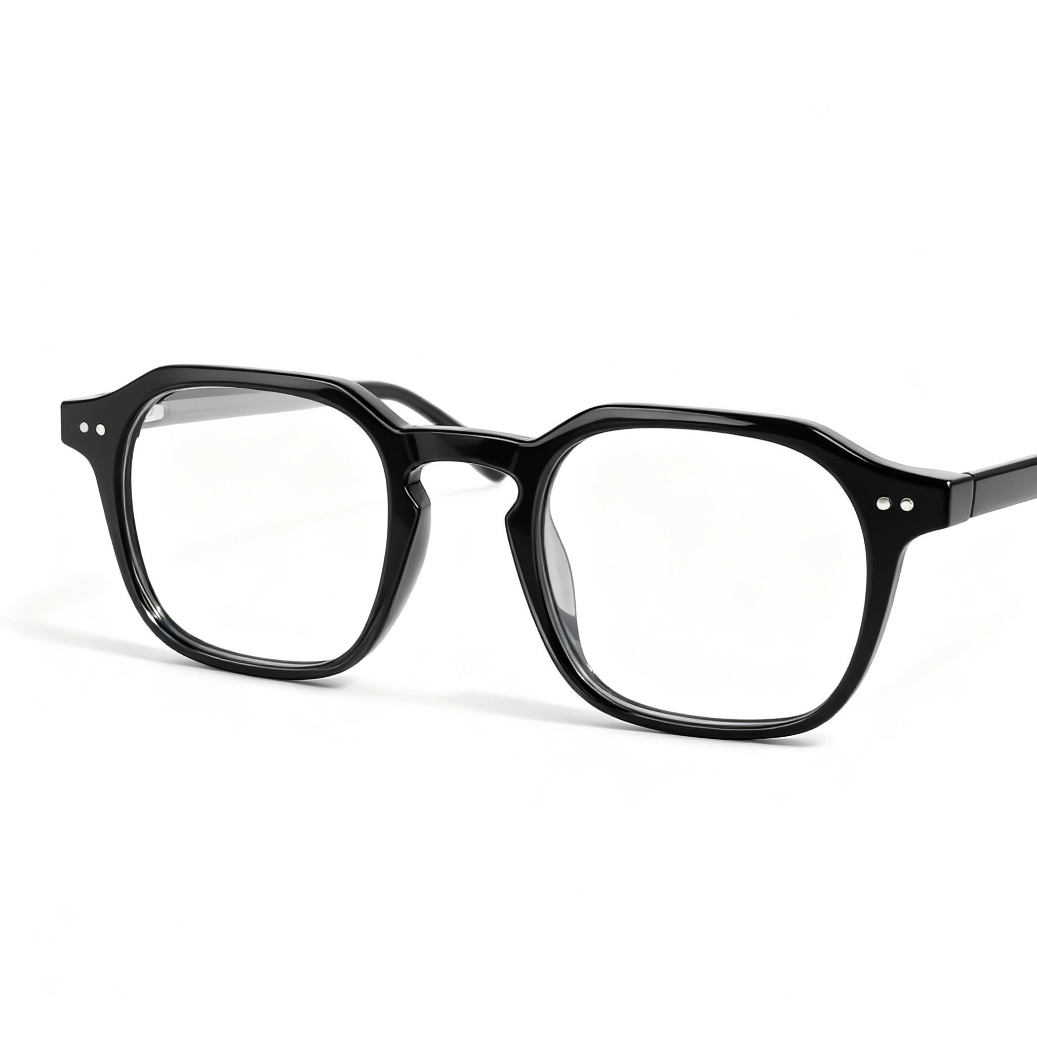 MCALLISTER Mc4535 Men's Black Metal Full Rim Polarized Polycarbonate Clear Lens Eyeglasses 48-21-140