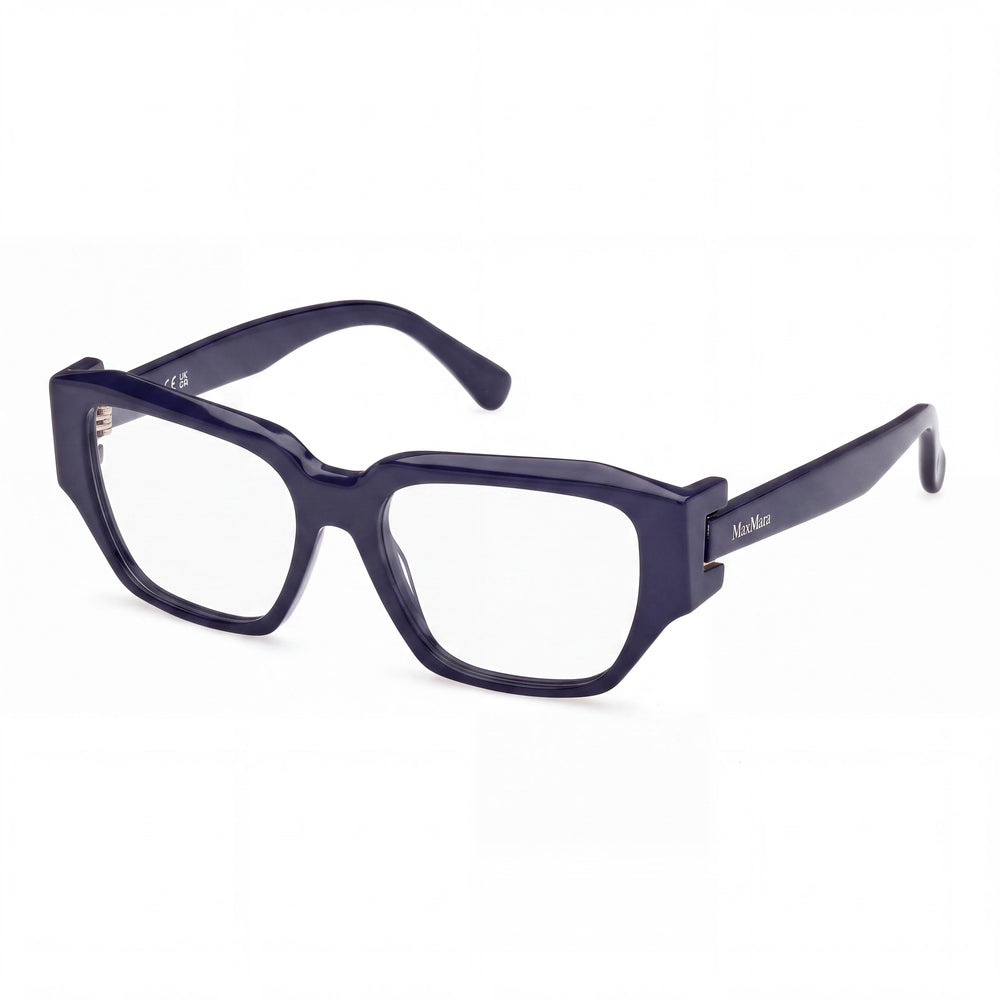 MaxMara Mm5182 Women's Sunglasses with Shiny Blue Plastic Frames and Polycarbonate Lenses, 52-16-140mm