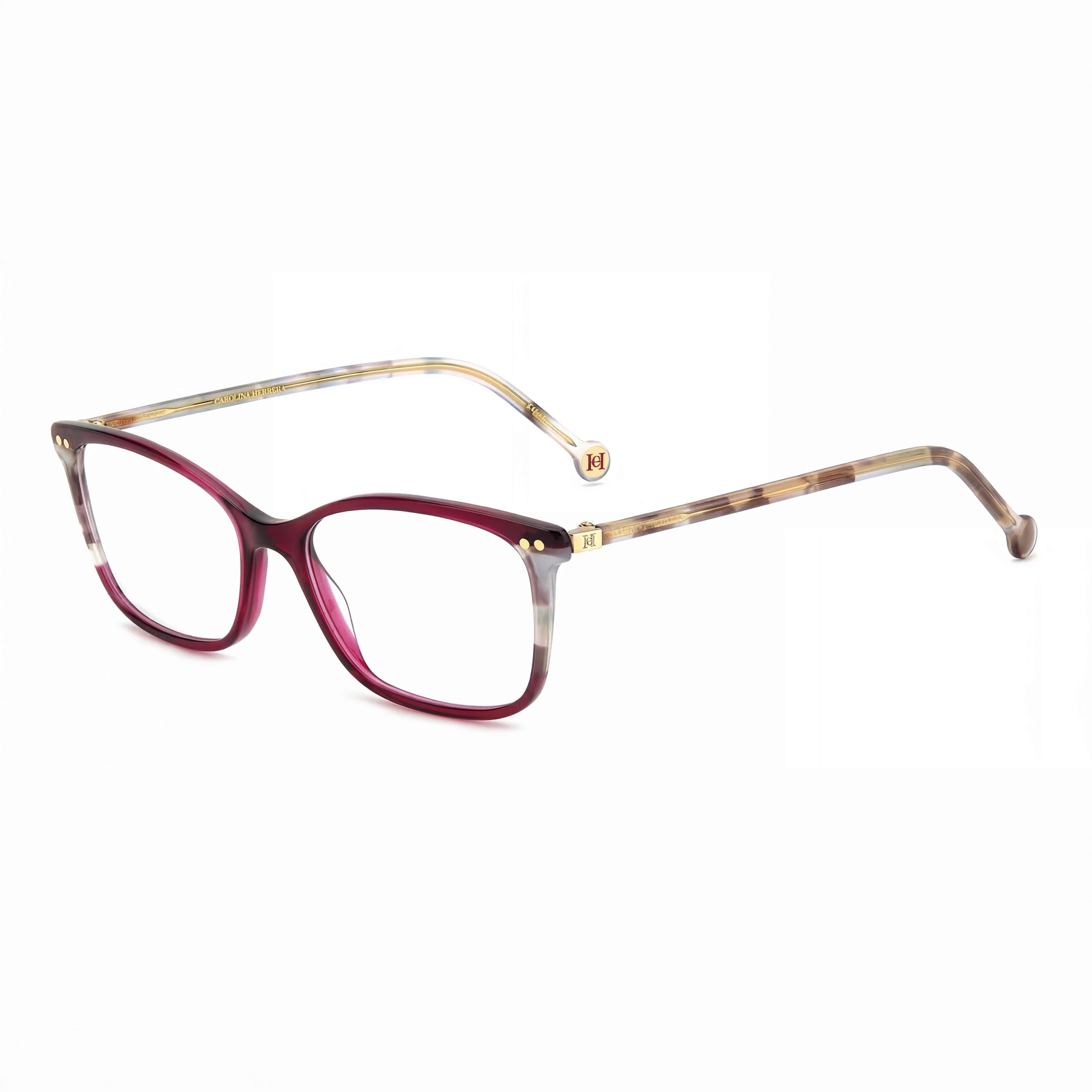Carolina Herrera Her 0246 Women's Light Acetate Frame Sunglasses with Non-Polarised Burgundy Havana Lenses 53mm, Photo 1