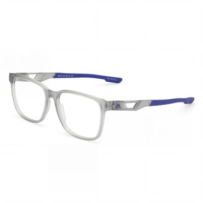 Gafas Adidas redondas para hombre con montura de plástico gris y lentes de plástico transparente, tamaño 58-14-145