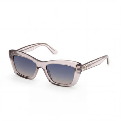 GUESS Women's Gu00195 Grey Havana Injected Sunglasses, Blue Pink Shaded Lenses, UV Protection 52mm