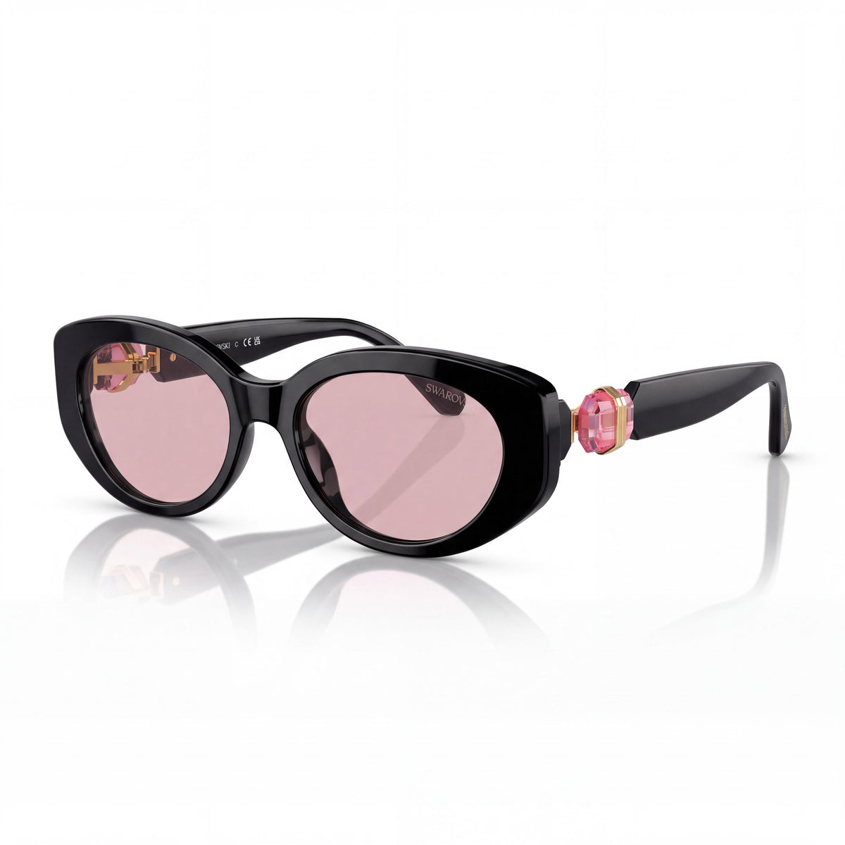 Swarovski SK6002 Women's Square Multi-coloured Acetate Frame Sunglasses 53mm UV Protection, Photo 1